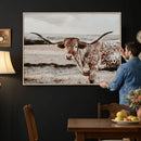 Texas Longhorn Bull Rustic Wall Art Canvas Print by MyGreatCanvas | Canvas Wall Art Prints | Photo Prints & Wall Decor