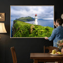 Coastal Lighthouse Wall Art Canvas Print, Cliffside Ocean by MyGreatCanvas | Canvas Wall Art Prints | Photo Prints & Wall Decor