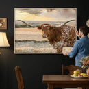 Texas Longhorn Wall Art Canvas Print, Western Ranch Bull by MyGreatCanvas | Canvas Wall Art Prints | Photo Prints & Wall Decor