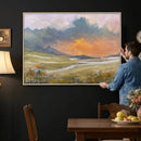 Mountain Sunset Wall Art Canvas Print Vintage Landscape by MyGreatCanvas | Canvas Wall Art Prints | Photo Prints & Wall Decor