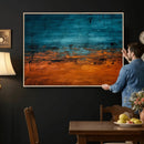 Teal Orange Abstract Wall Art Canvas Print Modern Large by MyGreatCanvas | Canvas Wall Art Prints | Photo Prints & Wall Decor