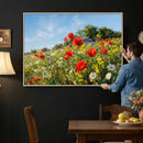 Wildflower Meadow Wall Art Canvas Print – Colorful Poppy and by MyGreatCanvas | Canvas Wall Art Prints | Photo Prints & Wall Decor