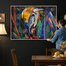 Colorful Heron Wall Art Canvas Print Tropical Bird Abstract by MyGreatCanvas | Canvas Wall Art Prints | Photo Prints & Wall Decor