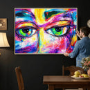 Colorful Abstract Face Wall Art Canvas Print – Modern Pop by MyGreatCanvas | Canvas Wall Art Prints | Photo Prints & Wall Decor