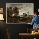Adolf Dressler Landscape of the Oder River Wall Art Canvas by MyGreatCanvas | Canvas Wall Art Prints | Photo Prints & Wall Decor