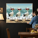 Funny Seagull Wall Art Canvas Print Beach Birds With by MyGreatCanvas | Canvas Wall Art Prints | Photo Prints & Wall Decor