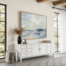 Abstract Coastal Landscape Wall Art Canvas Print – Soft Blue