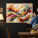 Geometric Abstract Wall Art Canvas Print, Orange Blue by MyGreatCanvas | Canvas Wall Art Prints | Photo Prints & Wall Decor