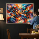 Geometric Abstract Wall Art Canvas Print, Orange Blue by MyGreatCanvas | Canvas Wall Art Prints | Photo Prints & Wall Decor