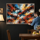 Lyrical Abstrac Wall Art Canvas Print, Orange Blue Abstract by MyGreatCanvas | Canvas Wall Art Prints | Photo Prints & Wall Decor