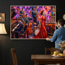 Jazz Band Canvas Wall Art — Jazz Club Singer Saxophone Print by MyGreatCanvas | Canvas Wall Art Prints | Photo Prints & Wall Decor