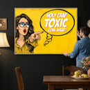 Pop Art Print Bathroom Sign Wall Art Canvas Print — Funny by MyGreatCanvas | Canvas Wall Art Prints | Photo Prints & Wall Decor