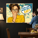 Pop Art Print Bathroom Sign Wall Art Canvas Print — Funny by MyGreatCanvas | Canvas Wall Art Prints | Photo Prints & Wall Decor