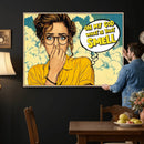 Pop Art Print Bathroom Sign Wall Art Canvas Print — Funny by MyGreatCanvas | Canvas Wall Art Prints | Photo Prints & Wall Decor