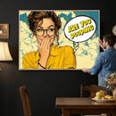 Pop Art Print Bathroom Sign Wall Art Canvas Print — Funny by MyGreatCanvas | Canvas Wall Art Prints | Photo Prints & Wall Decor