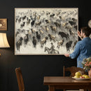 Cowboy Cattle Drive Canvas Wall Art, Western Longhorn Herd by MyGreatCanvas | Canvas Wall Art Prints | Photo Prints & Wall Decor