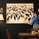 Texas Longhorn Sepia Canvas Wall Art, Western Cattle by MyGreatCanvas | Canvas Wall Art Prints | Photo Prints & Wall Decor