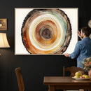 Natural Wood Slice Wall Art Canvas Print, Tree Ring Wall by MyGreatCanvas | Canvas Wall Art Prints | Photo Prints & Wall Decor