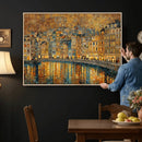 Gustav Klimt Golden Cityscape Wall Art Canvas Print, Framed by MyGreatCanvas | Canvas Wall Art Prints | Photo Prints & Wall Decor