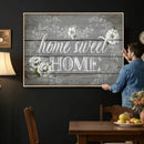 Home Sweet Home Sign Wall Art Canvas Print, Floral Farmhouse by MyGreatCanvas | Canvas Wall Art Prints | Photo Prints & Wall Decor