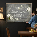 Home Sweet Home Wall Art Canvas Print, Floral Farmhouse by MyGreatCanvas | Canvas Wall Art Prints | Photo Prints & Wall Decor