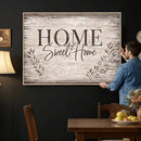 Home Sweet Home Wall Art Canvas Print, Floral Farmhouse by MyGreatCanvas | Canvas Wall Art Prints | Photo Prints & Wall Decor