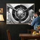 Vintage Propeller Plane Wall Art Canvas Print, Black and by MyGreatCanvas | Canvas Wall Art Prints | Photo Prints & Wall Decor