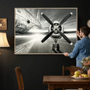 Vintage Airplane Wall Art Canvas Print, Black and White by MyGreatCanvas | Canvas Wall Art Prints | Photo Prints & Wall Decor