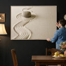 Zen Garden Stone Sand Canvas | Japanese Rock Garden Wall Art by MyGreatCanvas | Canvas Wall Art Prints | Photo Prints & Wall Decor