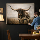 Longhorn Bull Wall Art Canvas Print, Western Farmhouse by MyGreatCanvas | Canvas Wall Art Prints | Photo Prints & Wall Decor