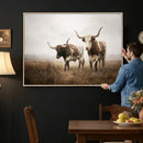 Texas Longhorn Canvas Wall Art Western Bull Desert Moody by MyGreatCanvas | Canvas Wall Art Prints | Photo Prints & Wall Decor