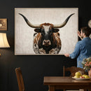 Texas Longhorn Canvas Wall Art Western Bull Desert Moody by MyGreatCanvas | Canvas Wall Art Prints | Photo Prints & Wall Decor