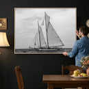 Vintage Sailboat Wall Art Canvas Print, Black and White by MyGreatCanvas | Canvas Wall Art Prints | Photo Prints & Wall Decor