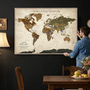 Custom Push Pin World Map Wall Art Canvas Print – by MyGreatCanvas | Canvas Wall Art Prints | Photo Prints & Wall Decor