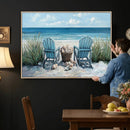 Beach Canvas Wall Art Coastal Adirondack Chairs Ocean by MyGreatCanvas | Canvas Wall Art Prints | Photo Prints & Wall Decor