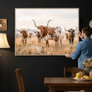 Texas Longhorn Canvas Wall Art, Rustic Farm Animal Photography Print, Farmhouse Country Decor, Western Ranch Art by MyGreatCanvas | Canvas Wall Art Prints | Photo Prints & Wall Decor