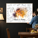 Wedding Guest Book Alternative Wall Art Canvas Print, Personalized Wedding Signature Poster, Custom Couple Photo Guestbook Canvas, Bridal Shower Reception Decor by MyGreatCanvas | Canvas Wall Art Prints | Photo Prints & Wall Decor