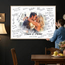 Wedding Guest Book Alternative Wall Art Canvas Print, Personalized Wedding Signature Poster, Custom Couple Photo Guestbook Canvas, Bridal Shower Reception Decor by MyGreatCanvas | Canvas Wall Art Prints | Photo Prints & Wall Decor