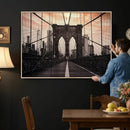 Brooklyn Bridge Canvas Wall Art, New York City Skyline Photography Print, NYC Landmark Urban Decor Artwork by MyGreatCanvas | Canvas Wall Art Prints | Photo Prints & Wall Decor