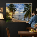 Mar Chiquita Beach Puerto Rico Canvas Wall Art, Manati Caribbean Coastal Photography Print, Tropical Ocean Sunset Decor by MyGreatCanvas | Canvas Wall Art Prints | Photo Prints & Wall Decor
