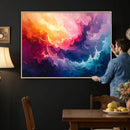 Colorful Abstract Canvas Wall Art Print, Vibrant Popup Color Art Print