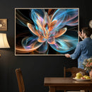 Fractal Lotus Canvas Wall Art, Blue Orange Glowing Flower Abstract Print, Modern Zen Meditation Room Decor, Ethereal Digital Art, Living Room by MyGreatCanvas | Canvas Wall Art Prints | Photo Prints & Wall Decor