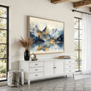 Lake Abstract Mountain Wall Art Canvas Print