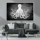Black White Octopus Wall Art Canvas Print by MyGreatCanvas | Canvas Wall Art Prints | Photo Prints & Wall Decor