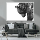 Black and White Grizzly 399 Bear Canvas Print Wall Art | by MyGreatCanvas | Canvas Wall Art Prints | Photo Prints & Wall Decor