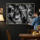 Old Pair of Mens Skates Wall Art Canvas, Men Skates Wall Art