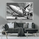 Vintage Airplane on Runway Canvas Print by MyGreatCanvas | Canvas Wall Art Prints | Photo Prints & Wall Decor