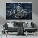 Dark Chandelier Wall Art Canvas Print by MyGreatCanvas | Canvas Wall Art Prints | Photo Prints & Wall Decor