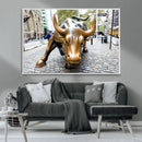 Charging Bull Wall Art Canvas Print
