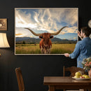Texas Longhorn Canvas Wall Art – Majestic Triptych Animal by MyGreatCanvas | Canvas Wall Art Prints | Photo Prints & Wall Decor